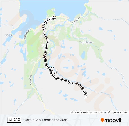 212 Bus Line Map