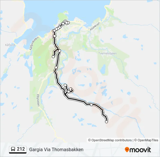 212 Bus Line Map