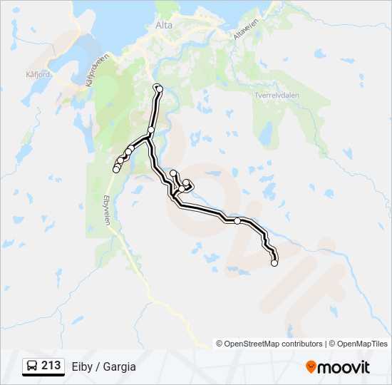 213 Bus Line Map