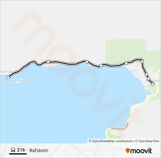 216 Bus Line Map