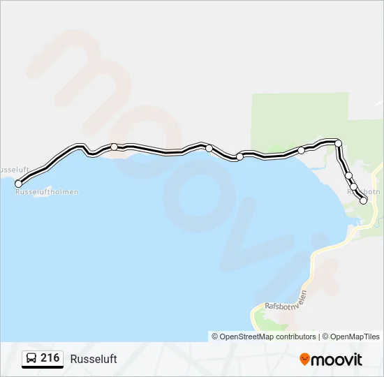 216 Bus Line Map