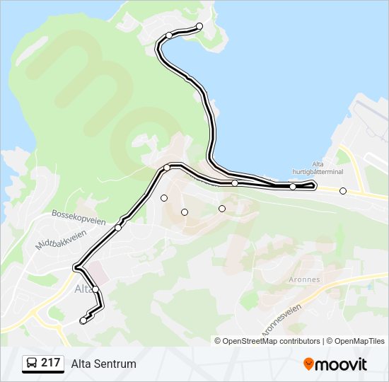 217 Bus Line Map