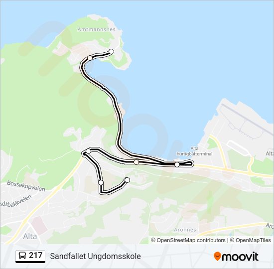 217 Bus Line Map