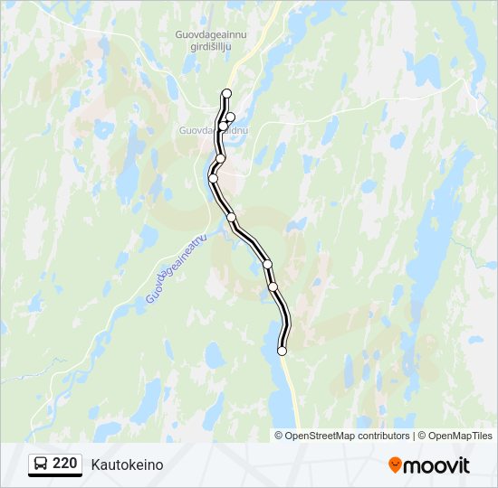 220 Bus Line Map