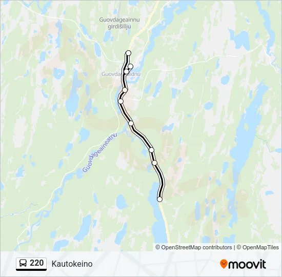 220 Bus Line Map