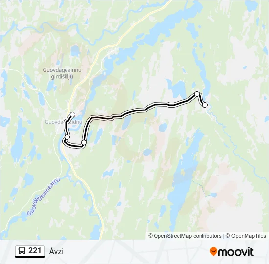 221 Bus Line Map