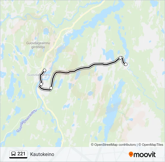 221 Bus Line Map