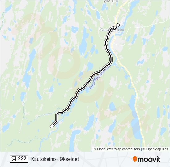 222 Bus Line Map