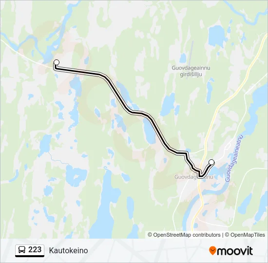223 Bus Line Map