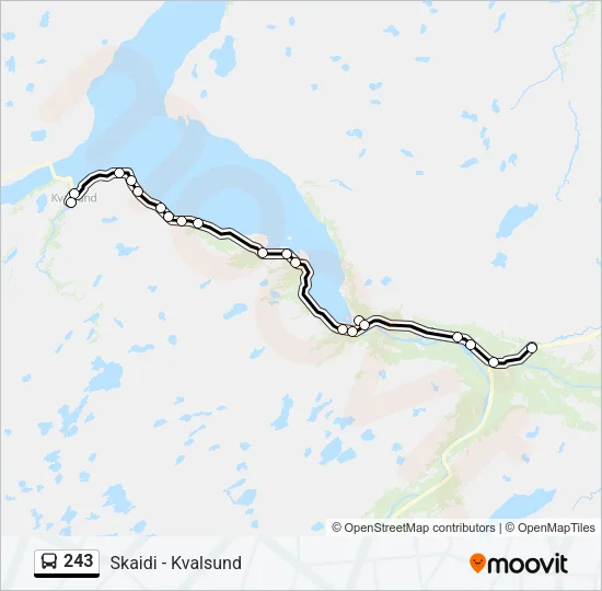243 Bus Line Map