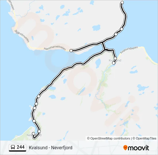 244 Bus Line Map
