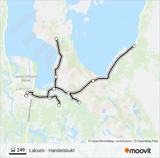 249 Bus Line Map