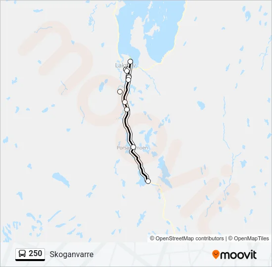 250 Bus Line Map