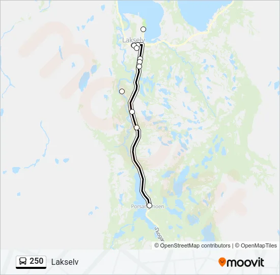 250 Bus Line Map