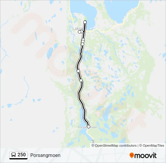 250 Bus Line Map