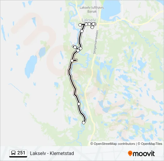 251 Bus Line Map