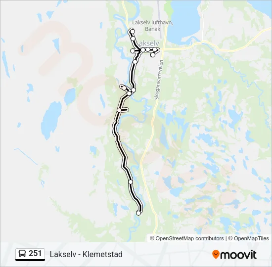 251 Bus Line Map