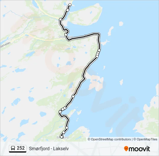 252 Bus Line Map