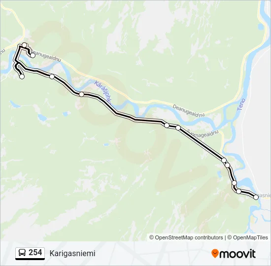 254 Bus Line Map