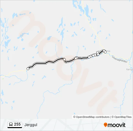 255 Bus Line Map