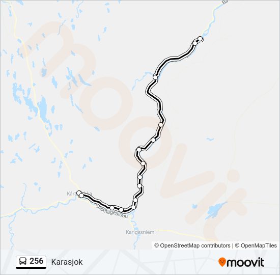 256 Bus Line Map