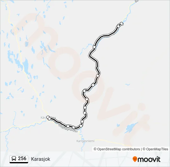 256 Bus Line Map