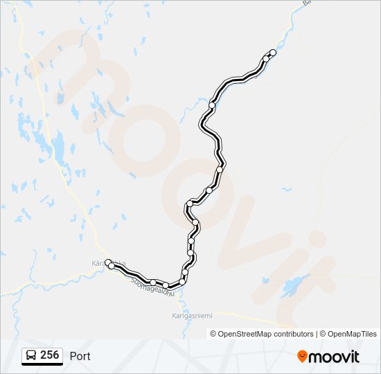 256 Bus Line Map