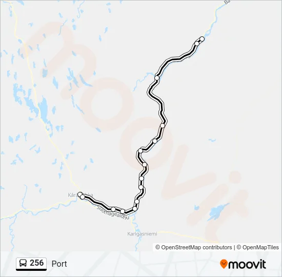 256 Bus Line Map