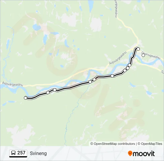 257 Bus Line Map