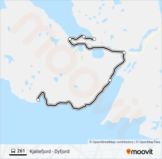 261 Bus Line Map