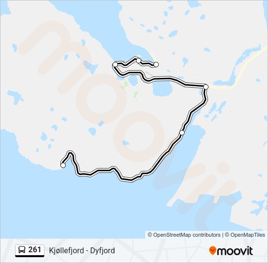 261 Bus Line Map