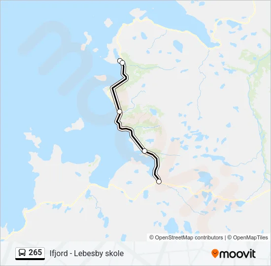 265 Bus Line Map
