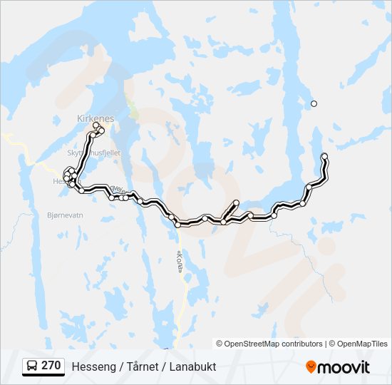 270 Bus Line Map