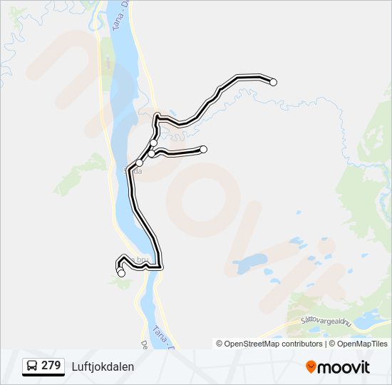 279 Bus Line Map