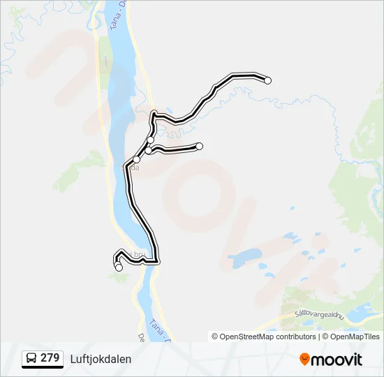 279 buss Linjekart