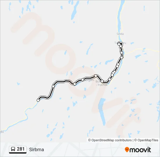 281 Bus Line Map