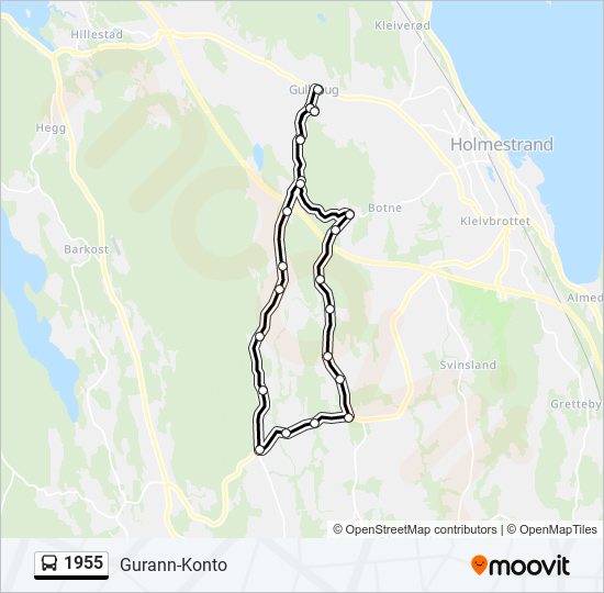 1955 bus Line Map