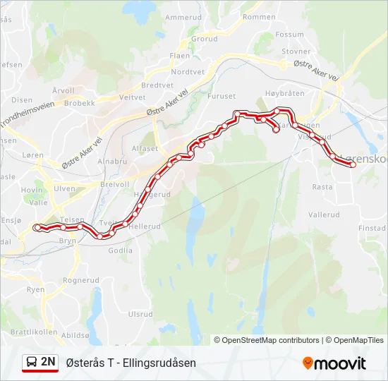 2N Bus Line Map
