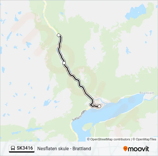 SK3416 Bus Line Map