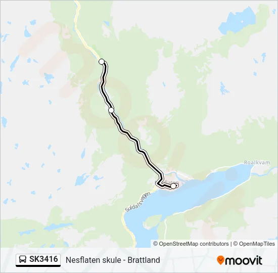 SK3416 Bus Line Map