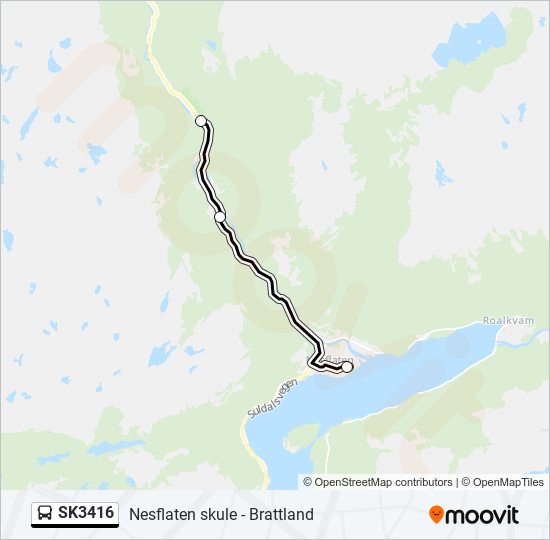 SK3416 bus Line Map