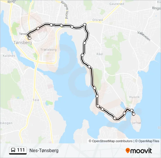 111 Bus Line Map