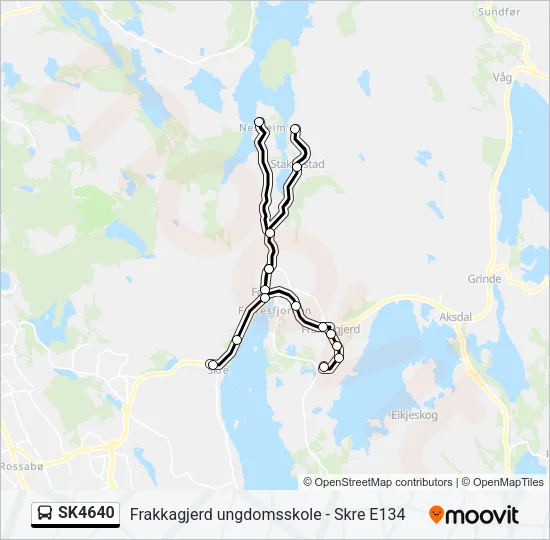 SK4640 Bus Line Map