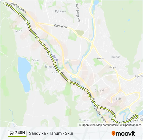 240N Bus Line Map