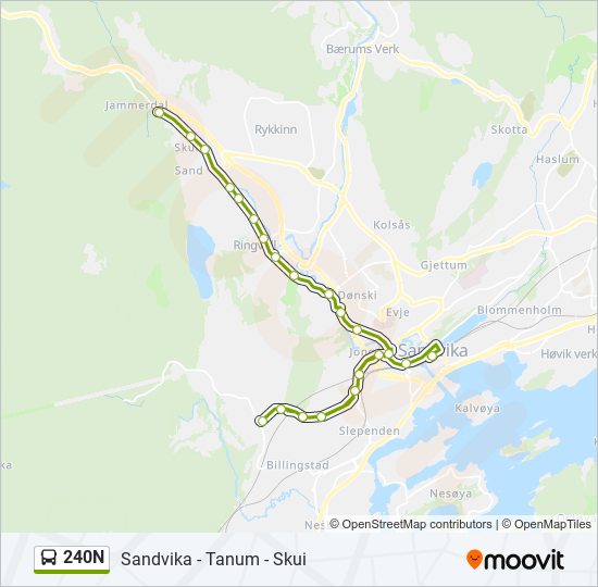 240N bus Line Map