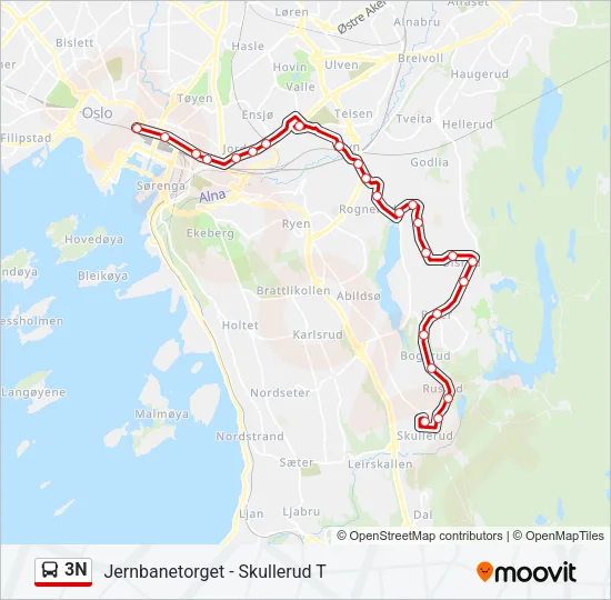 3N Bus Line Map
