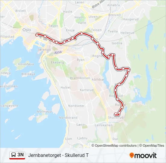 3N Bus Line Map