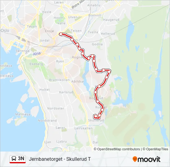 3N Bus Line Map