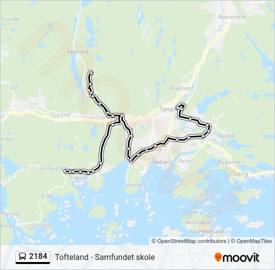 2184 Bus Line Map