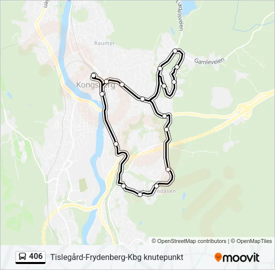 406 Bus Line Map